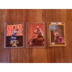 lot‎ of 3 rookie basketball cards Kevin Garnett Dennis Rodman David Robinson